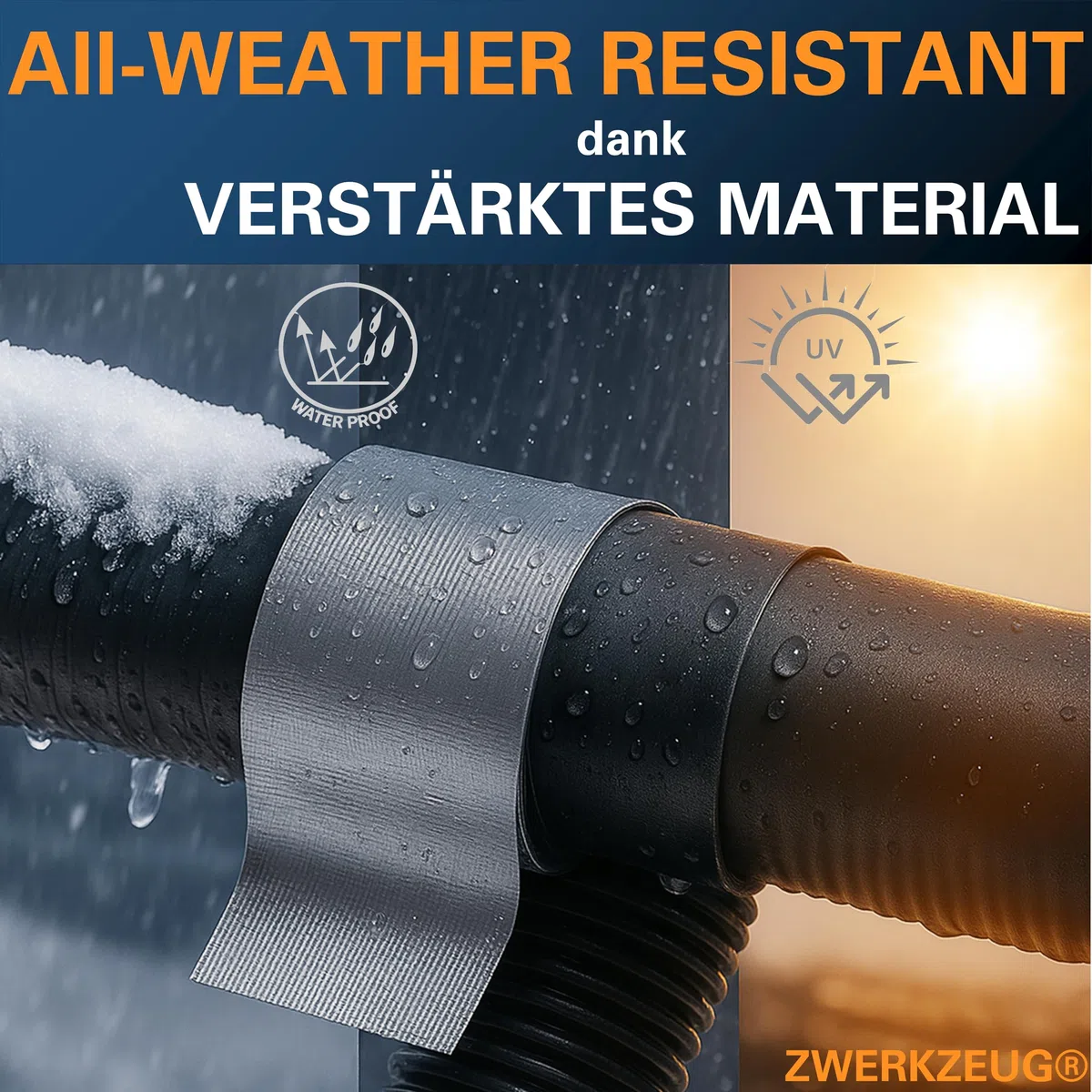 Panzertape - 3 Rollen - 48mm x 96m zwei Farben erhältlich Reparatur Klebeband - Gewebeband - extra stark - wasserfest - Gaffa Tape - power Duct Tape - Panzerband (Silber)
