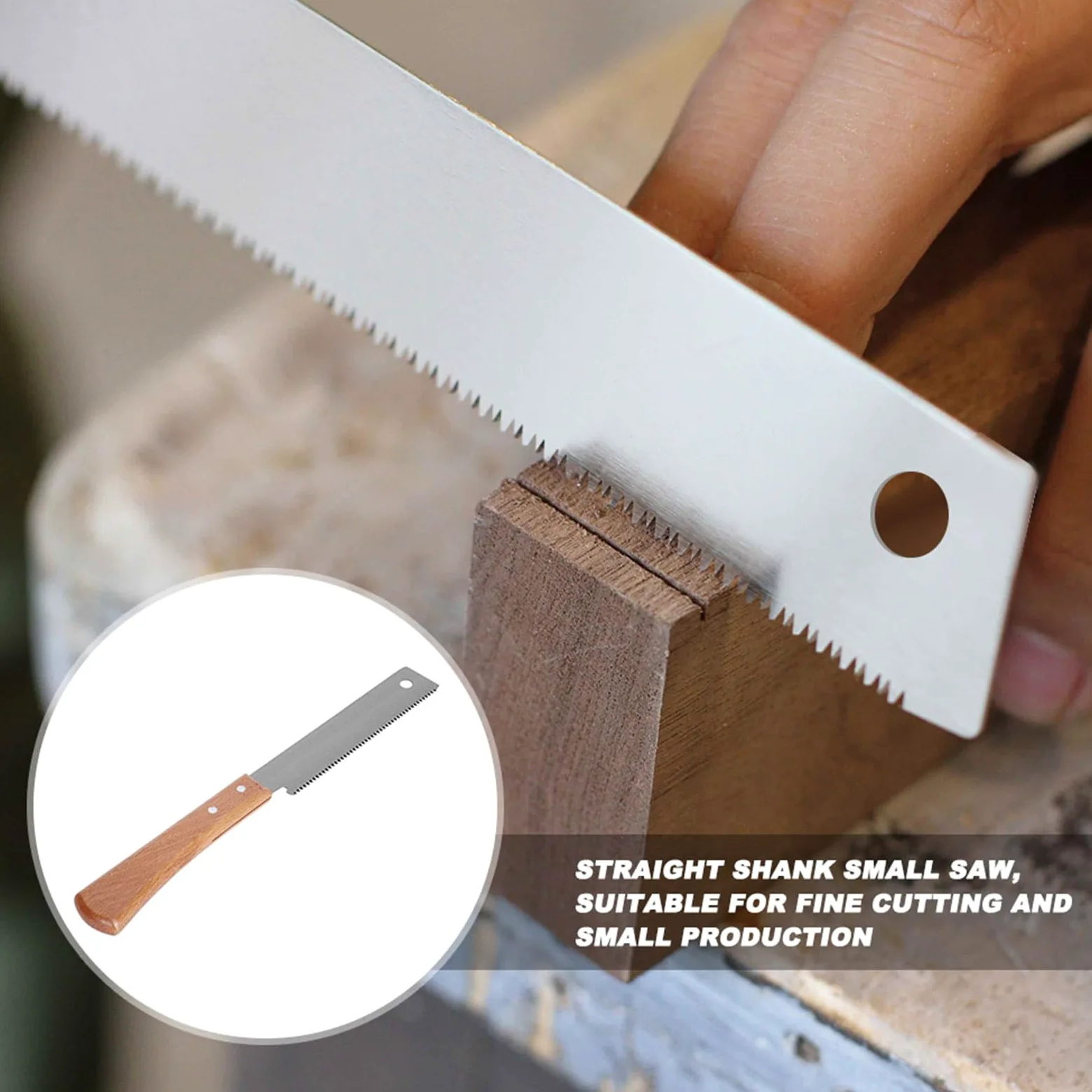 Feinsäge 300mm mit Holzgriff, 17 Zähne, HRC60-63 Härte, Handsäge für Holzbearbeitung und Feinschneiden