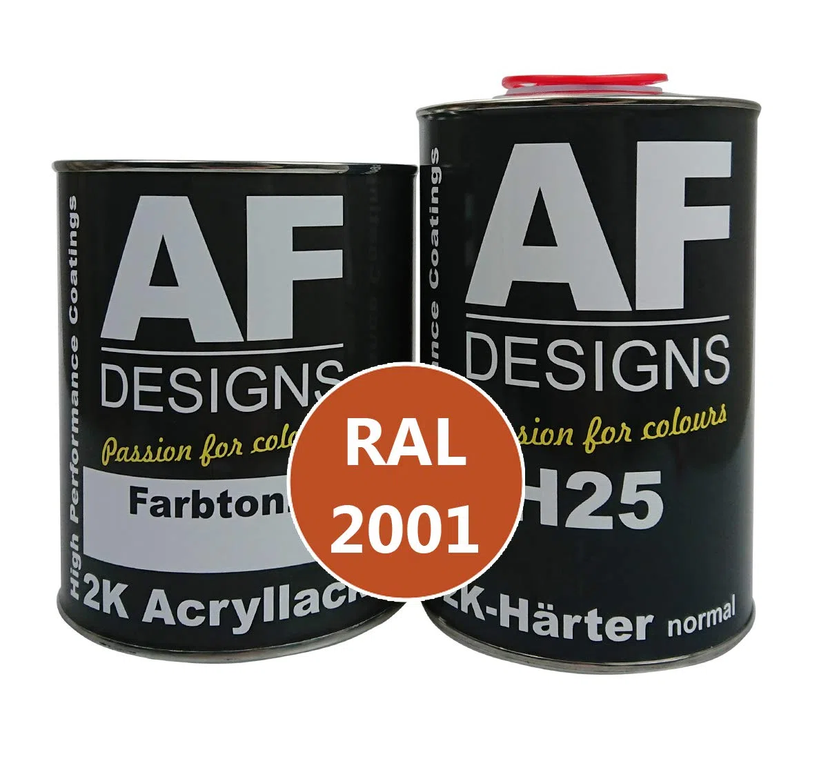 Alex Flittner Designs 2K Lack 7,5 kg Set RAL 2001 ROTORANGE matt Holz