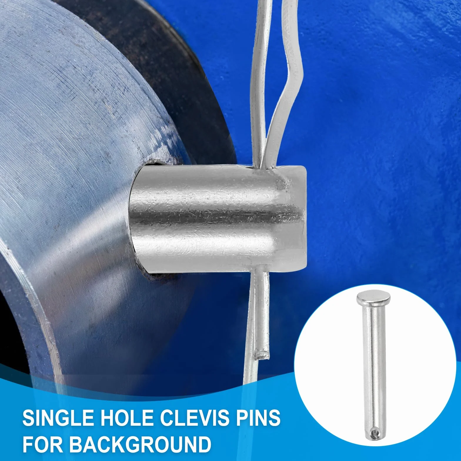 PATIKIL 4 Stück 80mm Lange Steckbolzen 10mm Durch. Flachkopf Edelstahl Bolzen mit Loch 3,2mm Durch. Einlocher Sicherungsbolzen für Industrie Maschinenbau Anhänger Scharnier Möbel, Silber