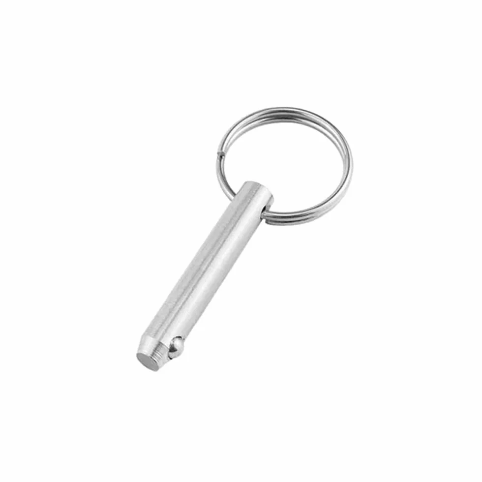 4 Stück Edelstahl Schnellablöser Pin mit federbelasteten Kugel Endkreis Ring Edelstahl, Bimini -Oberteile für Bootezubehör (8x55mm)
