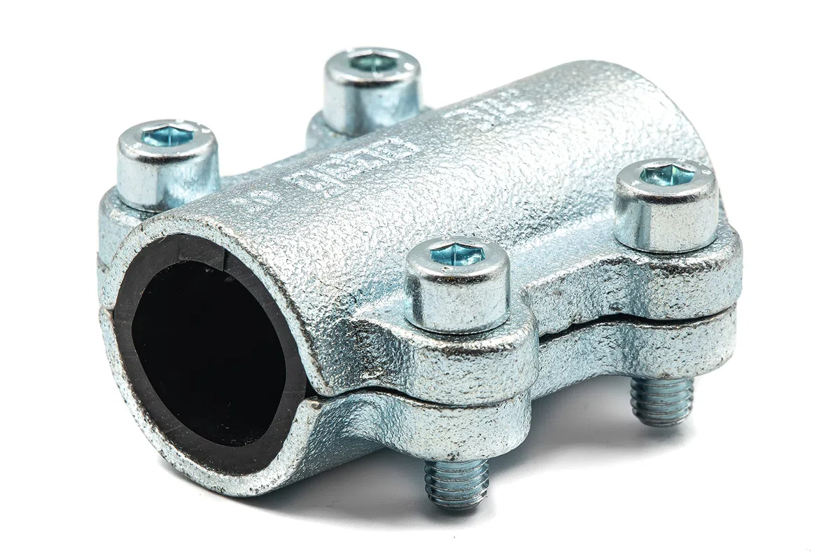 Gebo Rohrschelle 1 Zoll DVGW - Dichtschelle aus Temperguss - Schelle für die Reparatur von Stahlrohr - Reparaturschelle Wasserleitung für Profis und Heimwerker