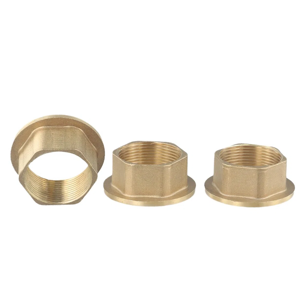 32 mm Messingrückmutter für Monoblock-Mischbatterie, Feingewinde-Kontermutter für Küchenspüle, goldfarbene Armaturen (3 Stück)