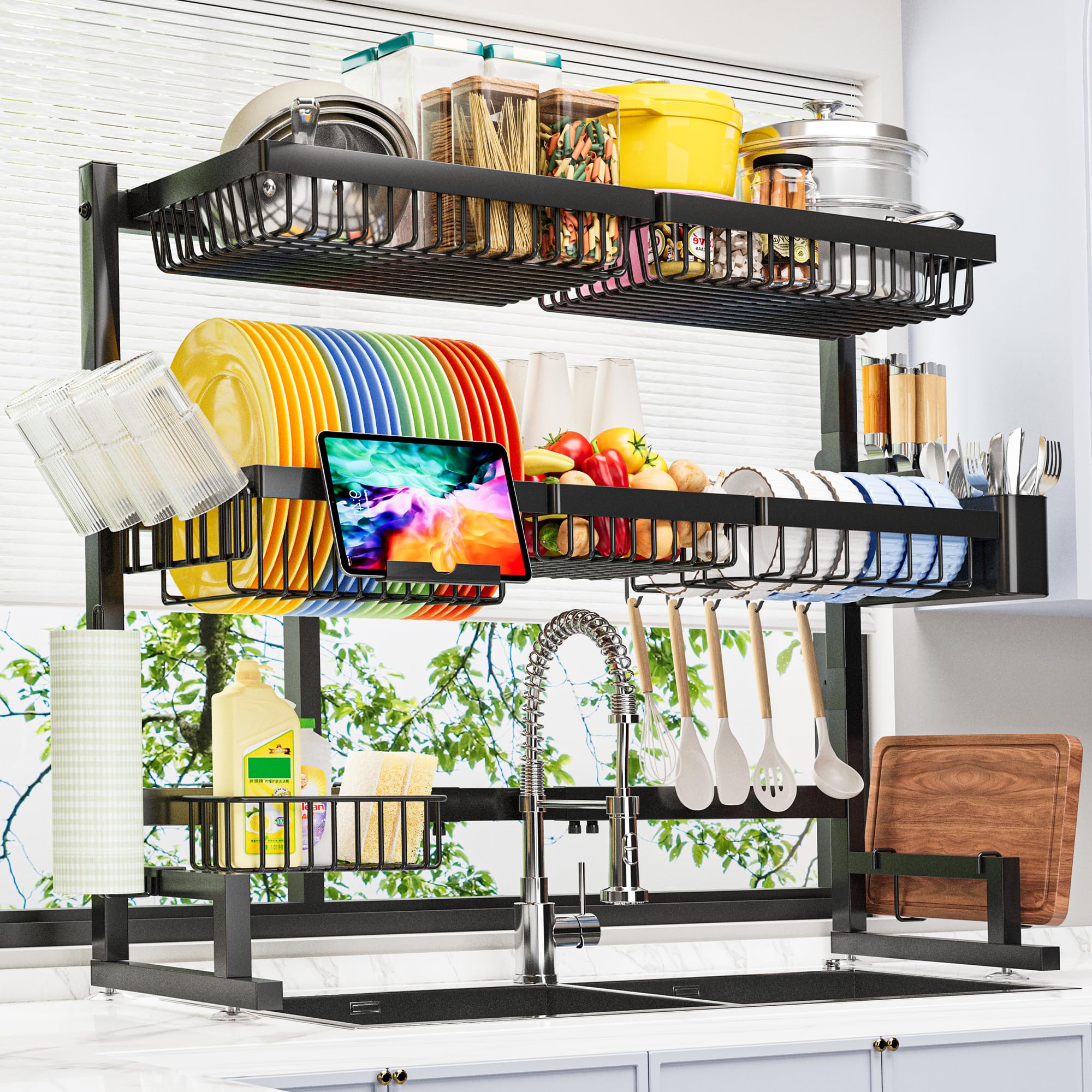 Expandable 3-Tier Over-Sink Drying System