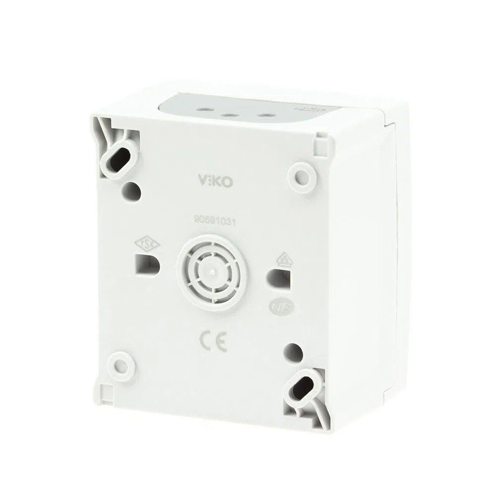 Aufputz Kreuzschalter Feuchtraum IP54, Modell Pacific, grau