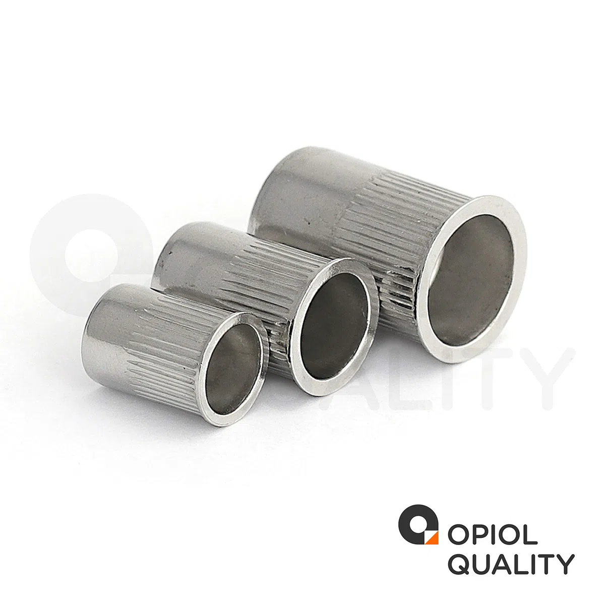 Einnietmuttern kl. Senkkopf Rundschaft offen gerändelt M4x10 mm aus Edelstahl A2 V2A (20 Stück) Nietmuttern Muttern Senkkopfmuttern Blindnietmuttern