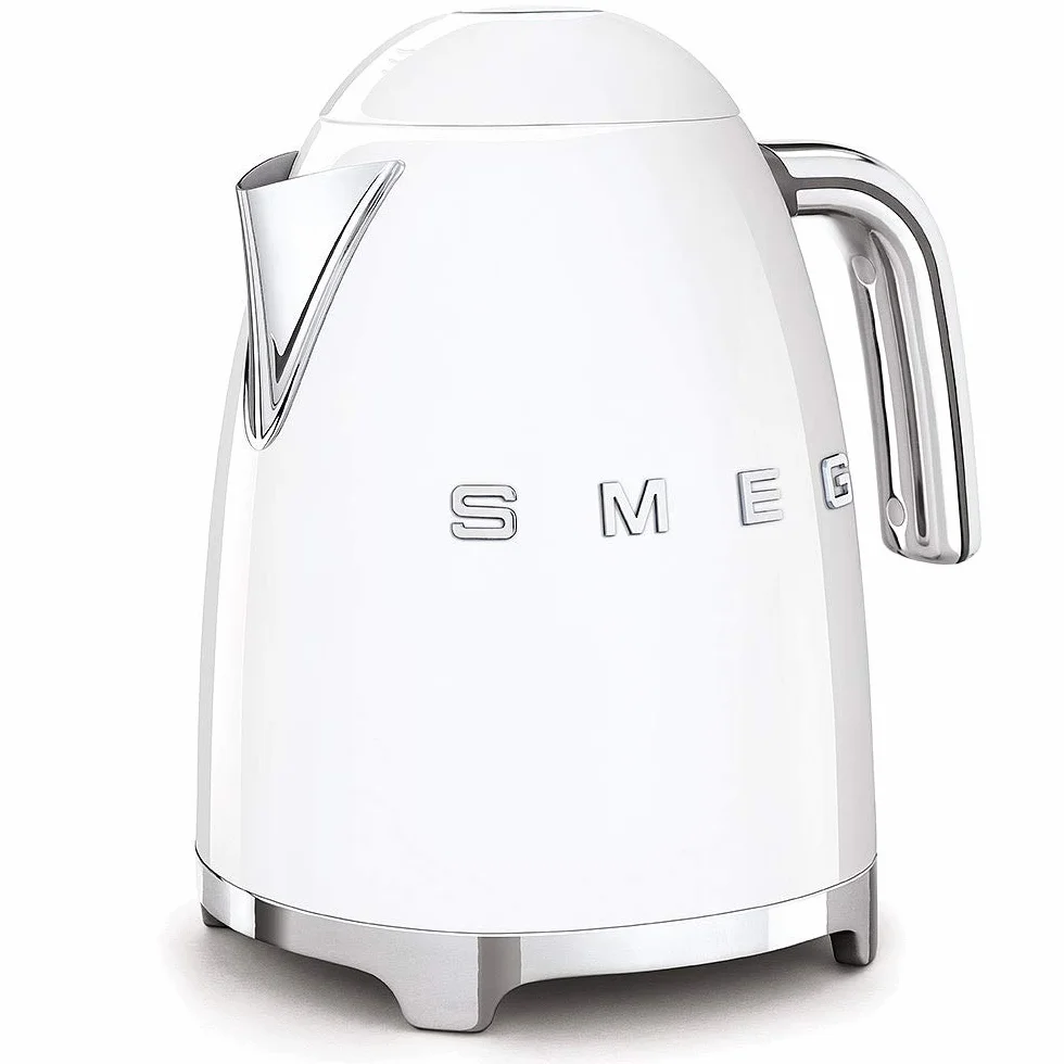 Electric Kettle 1.7L (7 Cup), Retro Hot Water Boiler for Tea & Coffee, Fast Boiling, Auto Shut-Off, Soft Open Lid, 360° Swivel Base Countertop Kettle – White