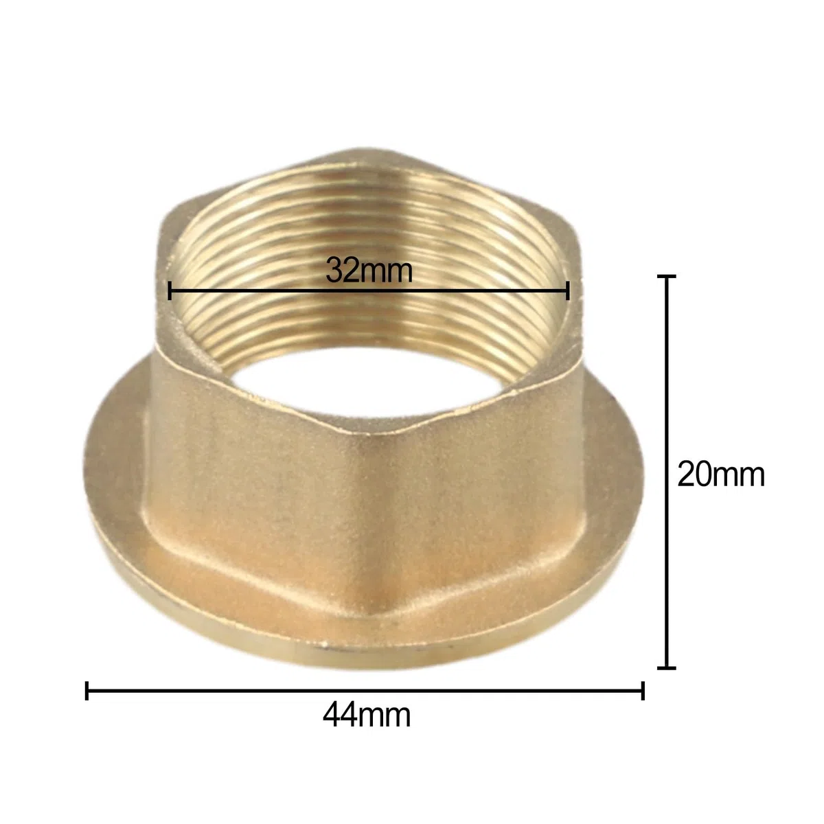 32 mm Messingrückmutter für Monoblock-Mischbatterie, Feingewinde-Kontermutter für Küchenspüle, goldfarbene Armaturen (3 Stück)