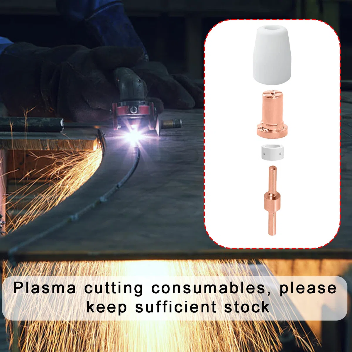 Plasmaschneider Zubehör Düsen Parkside Plasmaschneider Ersatzteile CUT 30 40 50 Plasmaschneiden Verbrauchsmaterialien Keramikkappen Plasmazubehör Plasmadüsen Plasma Schneider Zubehör(25)
