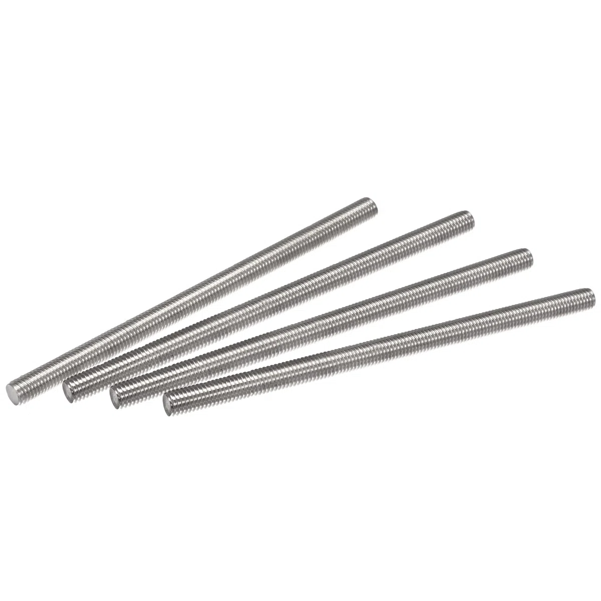 sourcing map 4 Stück Voll Gewindestange M8 x 150mm 304 Edelstahl Rechtsgewinde
