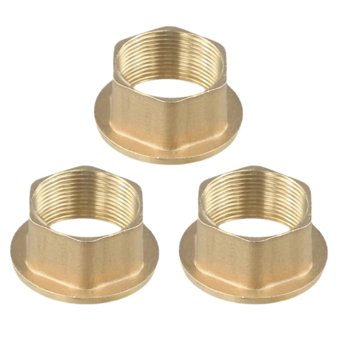 32 mm Messingrückmutter für Monoblock-Mischbatterie, Feingewinde-Kontermutter für Küchenspüle, goldfarbene Armaturen (3 Stück)