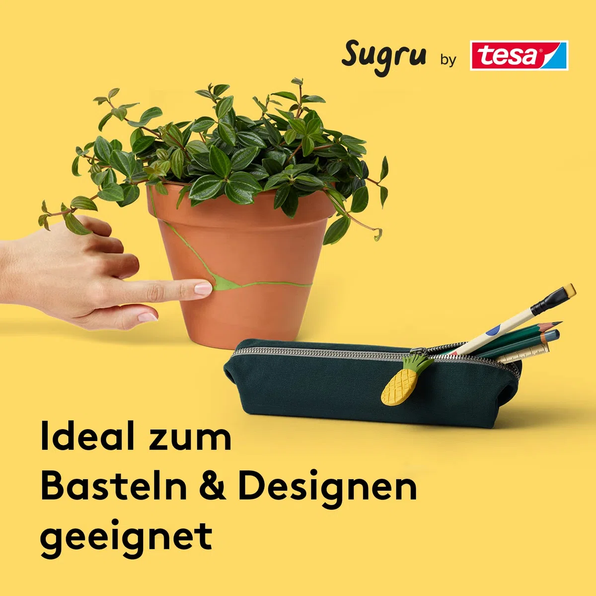 Sugru by tesa - Formbarer Allzweckkleber, 3er-Pack, 3 x 3,5 g, Weiß - vielseitige Klebeknete - zum Dekorieren, Kleben, Reparieren und für kreative DIY-Anwendungen