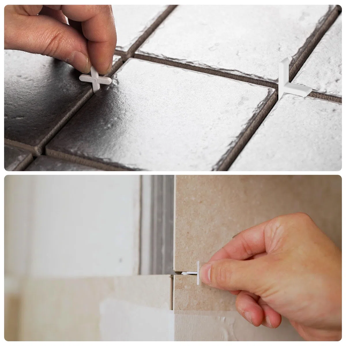QUARKZMAN Fugenkreuze für Terrassenplatten 5mm - 400 Stück "T" - From Fliesenkreuze Abstandshalter, Kreuze im Außenbereich für Platten Pflaster Terrasse Balkon