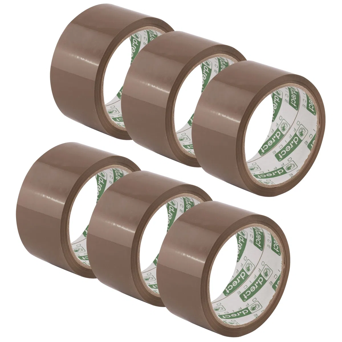 D.RECT Paketklebeband 6er Pack 50m x 48mm - Paketband - Klebeband Braun zum Verpacken von Paketen und Versandschachteln, Umzug - 6 Rollen