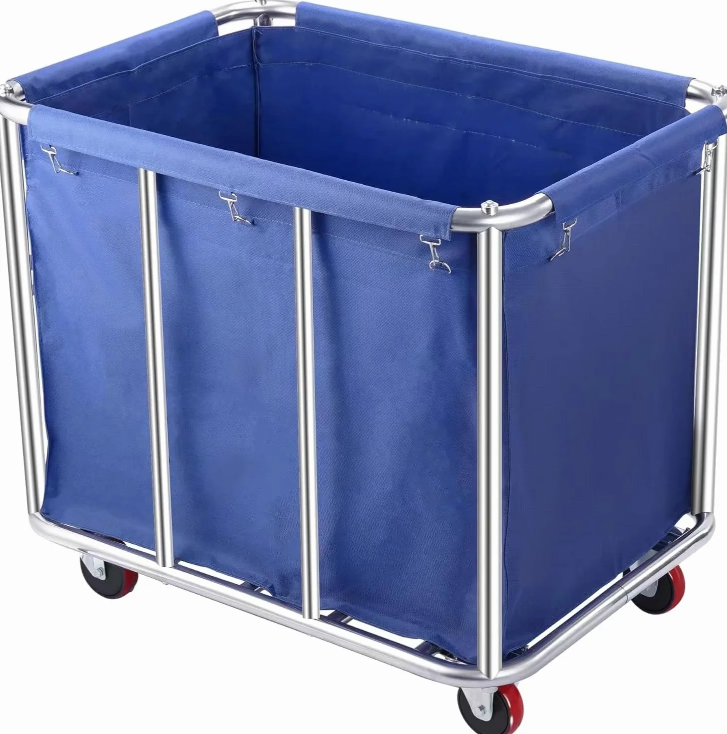 Commercial Laundry Cart with Wheels 470L | Heavy Duty Stainless Laundry Basket,Laundry Sorter for Clothes Storage,440 lbs Load for Home,Hotel