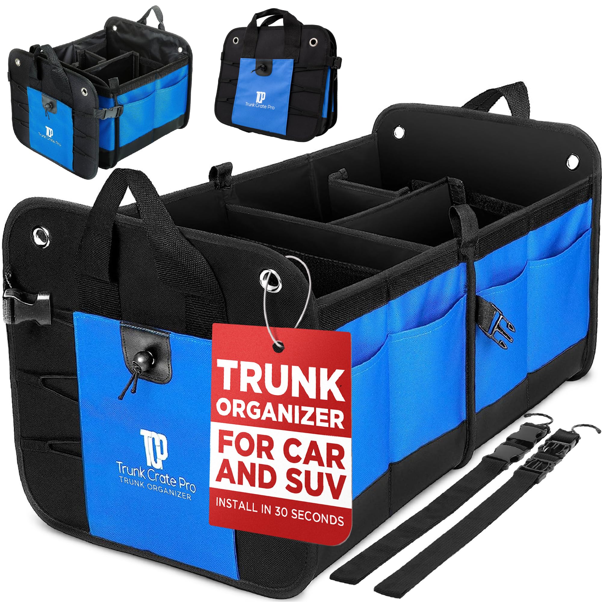 Chic Pink Collapsible Trunk Organizer with Dividers