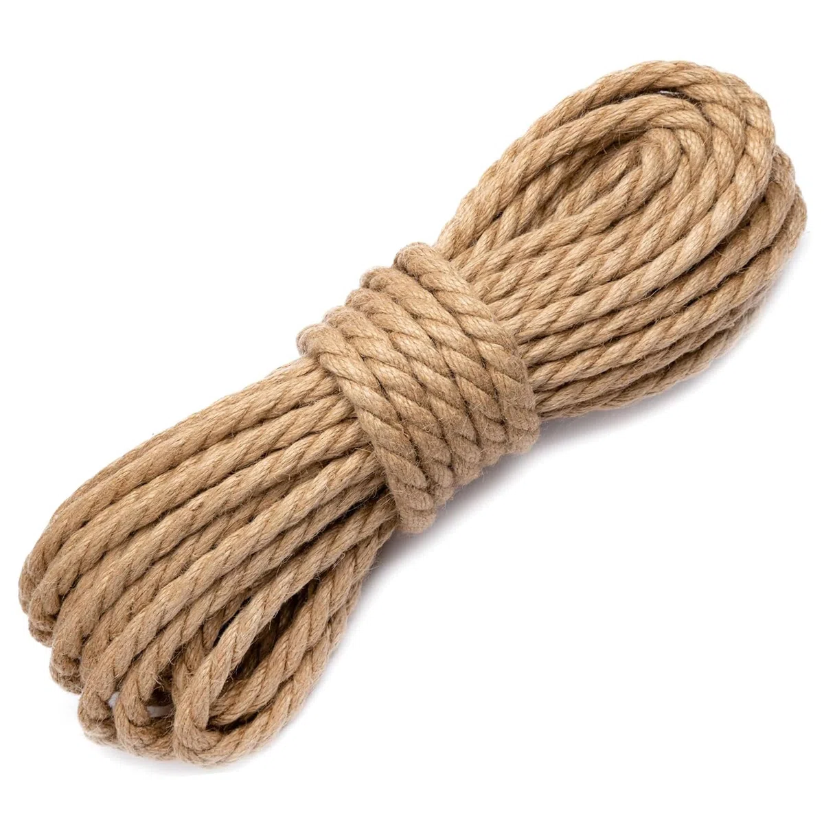 Juteseil 8mm x 25M - Starkes Naturfaser Hanfseil für Garten, DIY, Dekoration, Bündeln und Camping - Robuste Juteschnur, Kordel, Paketschnur, Juteband