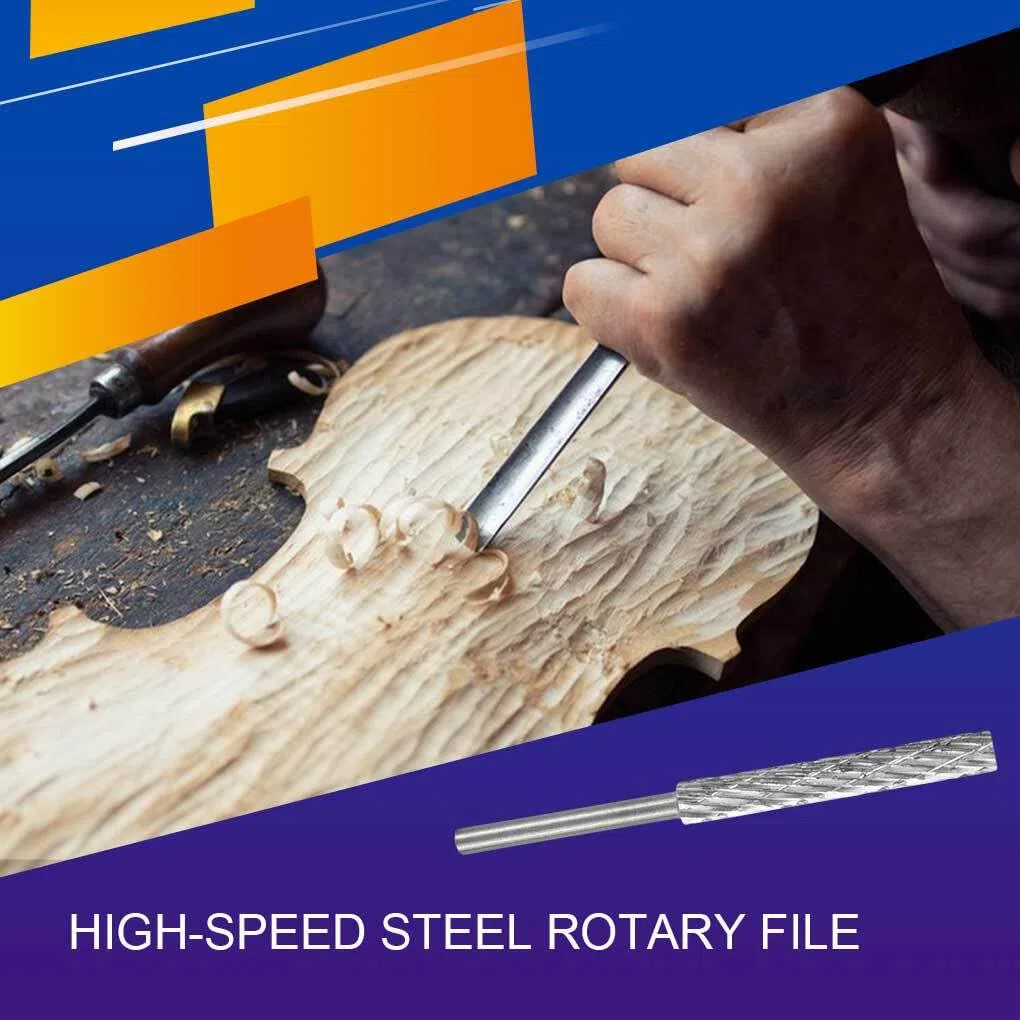 Rotary Burs Feile Hochgeschwindigkeitsstahl Professionelles Zuhause Aluminium Kupfer Eisen Fräsen Hobel Bohrer Power Gravur Schweißen, 3 * 5 * 35 * 60