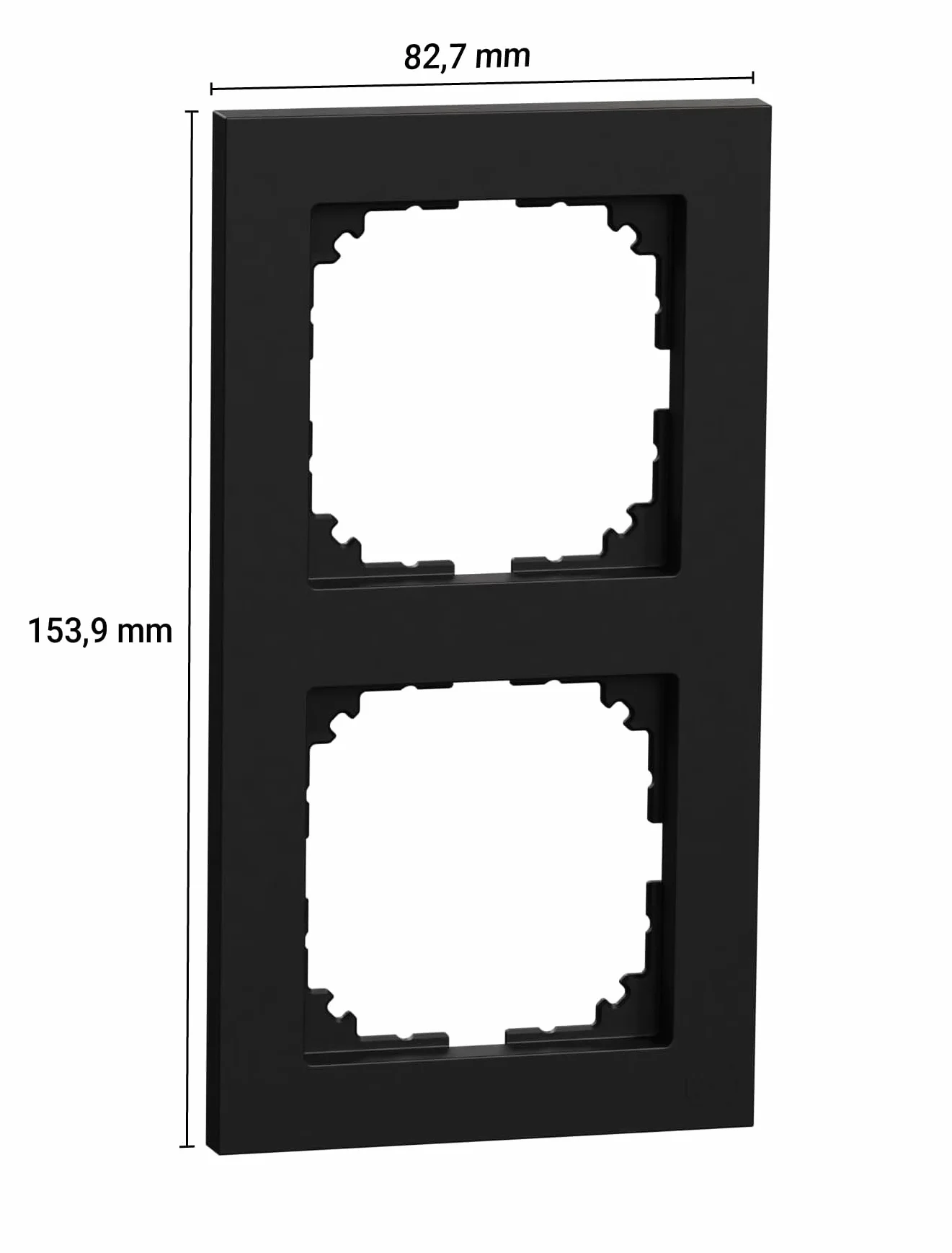 Schneider Electric Merten M-Pure-Rahmen, 2-fach, IP20, IK03, schwarz matt, Artikelnummer MEG4020-3603