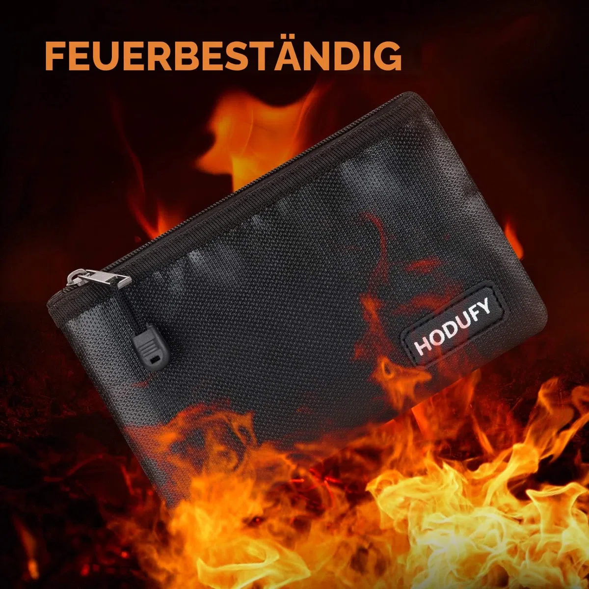 2 Stück (20 x12.7cm, 6400 °F) Feuerfeste Taschen,12-lagige Feuerfest Geldtasche, Feuerfeste Brieftasche for Passport Rechnungen,Scheine und Kleing Wasserfeste Sichere Tasche für Dokumente/Passport