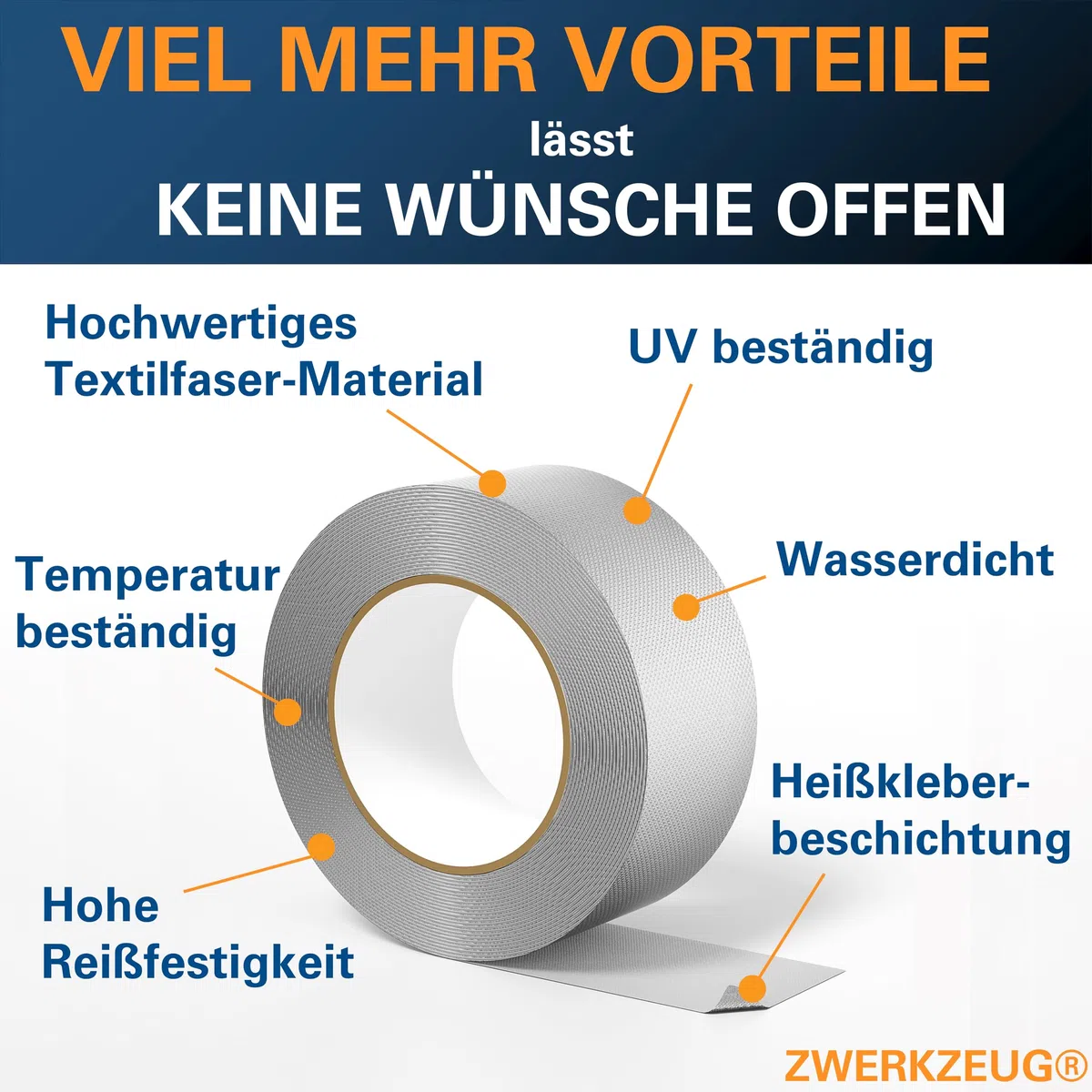 Panzertape - 3 Rollen - 48mm x 96m zwei Farben erhältlich Reparatur Klebeband - Gewebeband - extra stark - wasserfest - Gaffa Tape - power Duct Tape - Panzerband (Silber)