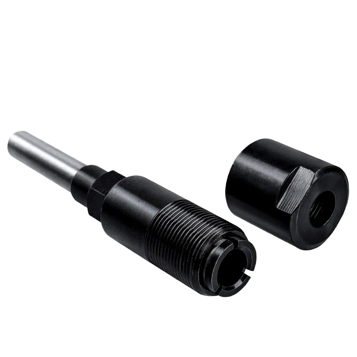 Verlängerung Spannzange für Fräser 8mm - Spannfutter für Holzbearbeitung Rundschaft Trimmen Gravurmaschine - Schwarz