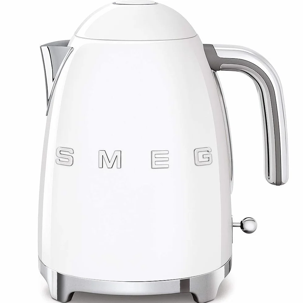 Electric Kettle 1.7L (7 Cup), Retro Hot Water Boiler for Tea & Coffee, Fast Boiling, Auto Shut-Off, Soft Open Lid, 360° Swivel Base Countertop Kettle – White