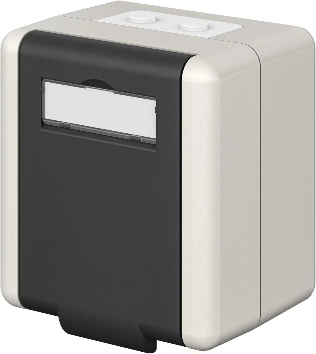 goobay Outdoor Aufputzdose IP44 mit 2 Keystone Ports – wetterfest, für Außenbereich & Feuchträume, inkl. Kabeldurchführung und Halterung, ohne Module 79169