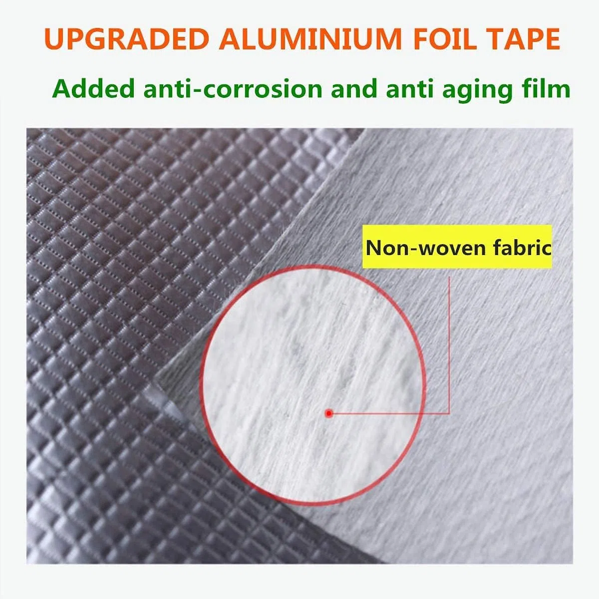 CHUANGSEED Wasserdichtes Klebeband Butyl Klebeband Reparatur-klebeband Panzertape Alufolie Dickes Dichtband Alu Folie zum Abdichten und Befestigen im Loch Rohr Dach Wohnmobil (50mm x 5m)