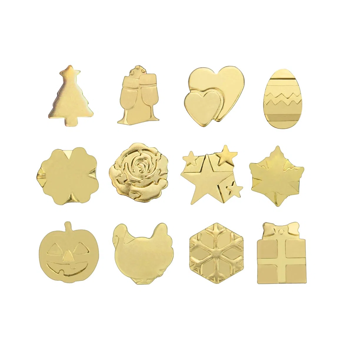 12 Stück Weihnachten Stempel Holzverbrennung Pyrograph Lötspitze | Feiertags Stempel, Holz Brandmalerei Tool, DIY für Holz oder andere Oberflächenmaterialien