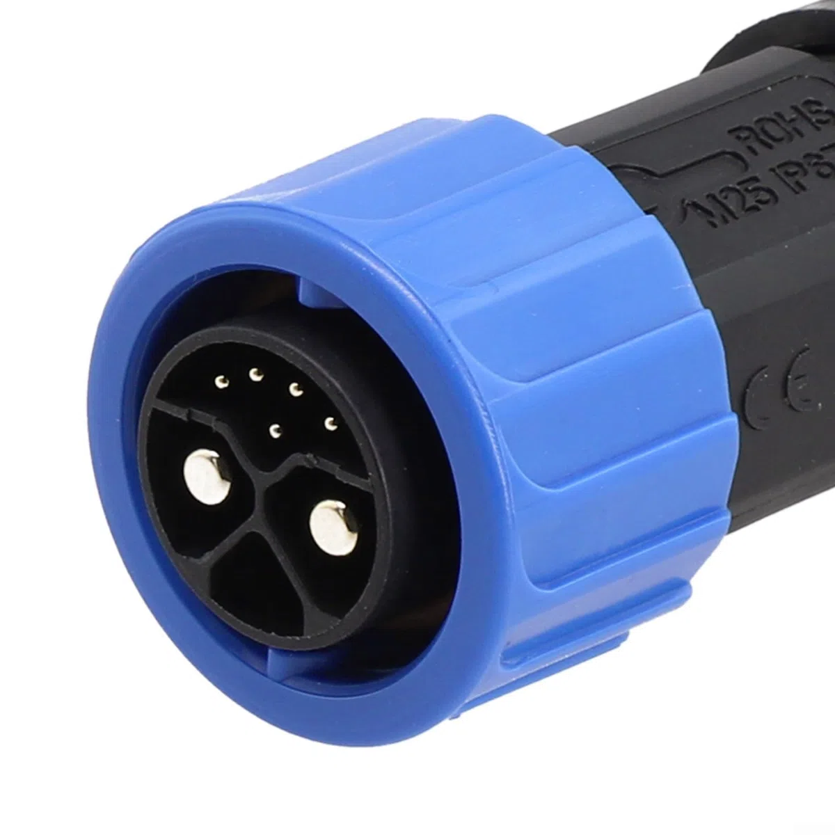 M25 selbstsichernder 8-adriger Stecker, 50-A-Energiespeicher Energiespeicheranschluss, IP67 wasserdicht Stecker/Buchse, für tragbare Ladestationen,Batterien,etc(männlicher Kopf)