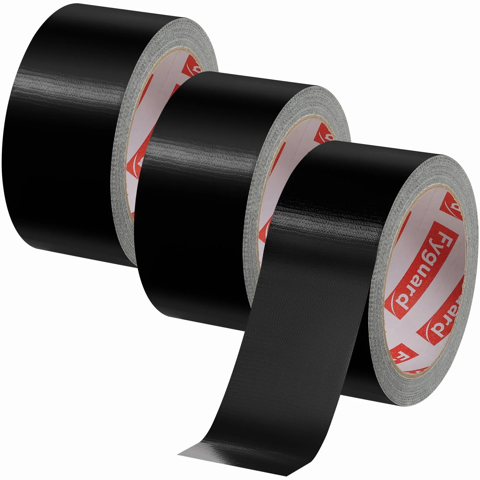 3 Rolle Panzertape, 48mm x 18m Panzerband Schwarz Wasserdichtes Reparaturband Gewebeband 210μ Gaffa Tape Handreißbar zum Innen & Außen Reparieren Befestigen Bündeln, 54m Insgesamt