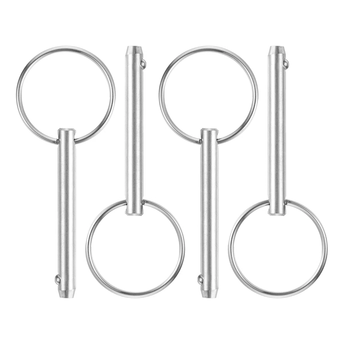 QUARKZMAN 4 Stück Steckbolzen mit Kugelsicherung, 6mm x 38mm Schnellverschlussstifte 316 Edelstahl Marinehardware Für Marine Mountain Seat Schiffausrüstung Schiffbau Silber