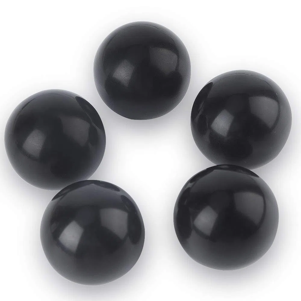 Rybtd 5 Stück Kugelknopf Ball Lever Knob M8 * 32 Schwarz Bakelit Ball Griff Runde Kugel Bakelit Hebelknopf für Werkzeugmaschinenersatz