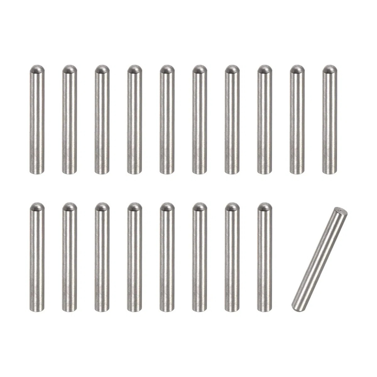 sourcing map 50 Stück Zylinderstifte 3,5x20mm Passstifte 304 Edelstahl Rundkopf Flachbefestigungselemente
