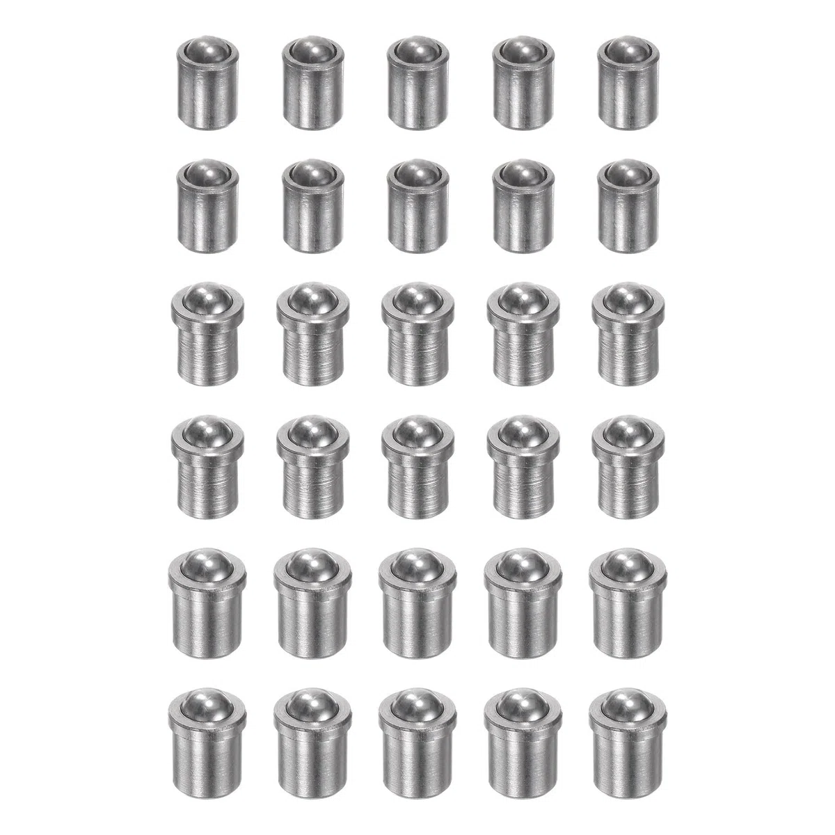 QUARKZMAN 30 Stück Kugeldruckstift 2x3/3x4/4x5mm 304 Edelstahl Präzisions-Positionierungsperlen Kugelspitzen-Federdruckstifte Kugelfangriegel für Türmechanische Geräte Klemmen Möbel