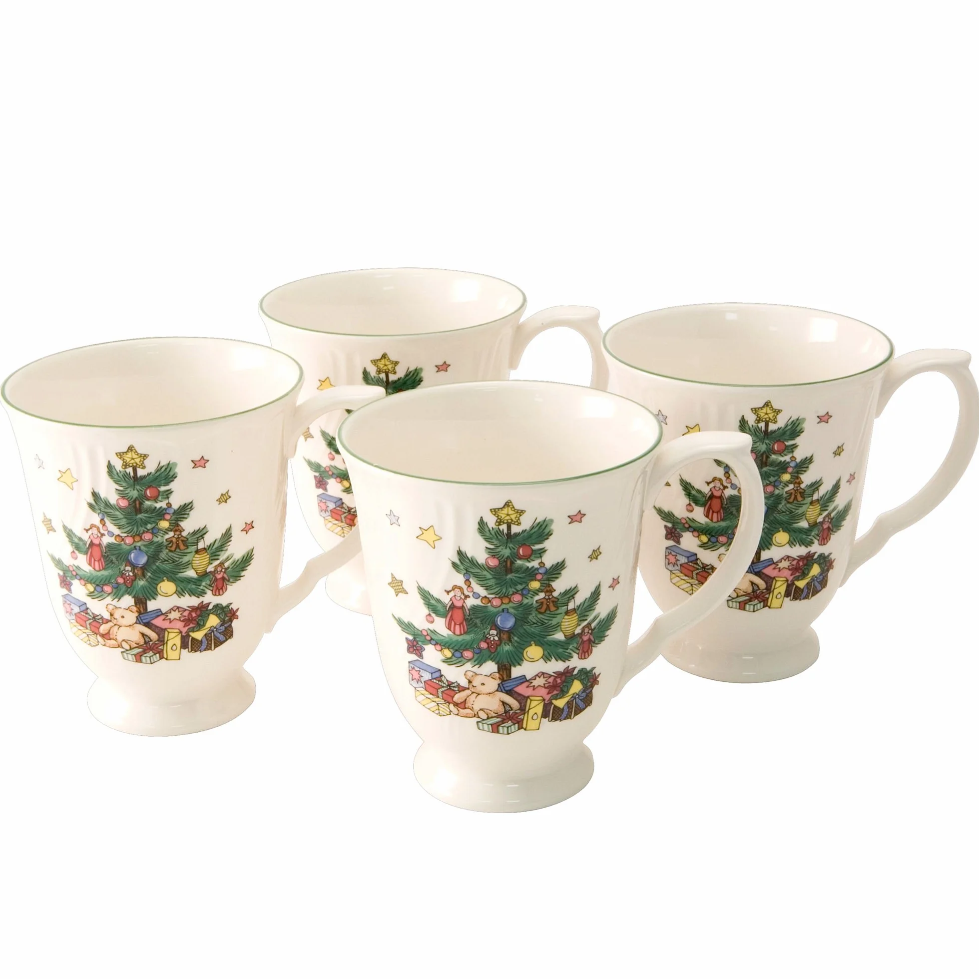 Nikko Ceramics Happy Holidays Coffee Mugs, Set of 4