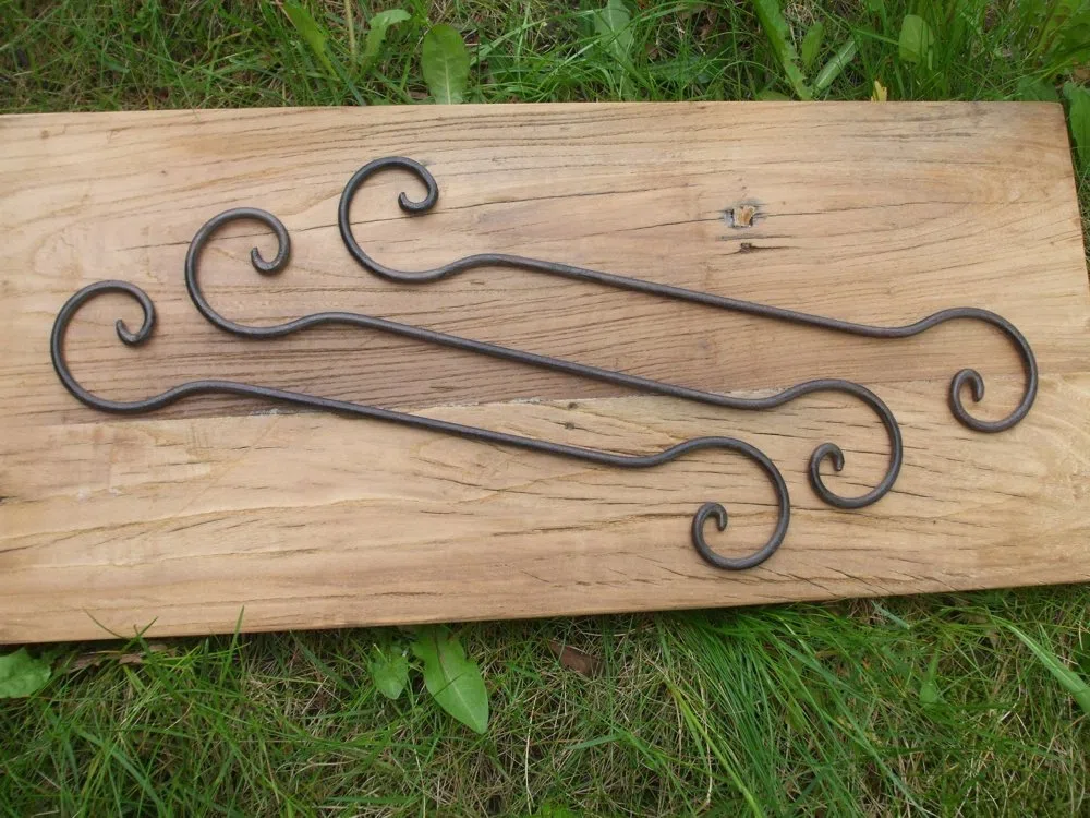 Geschmiedete Verlängerungshaken, 3 Stück, 40 cm, Deckenhaken, Eisen