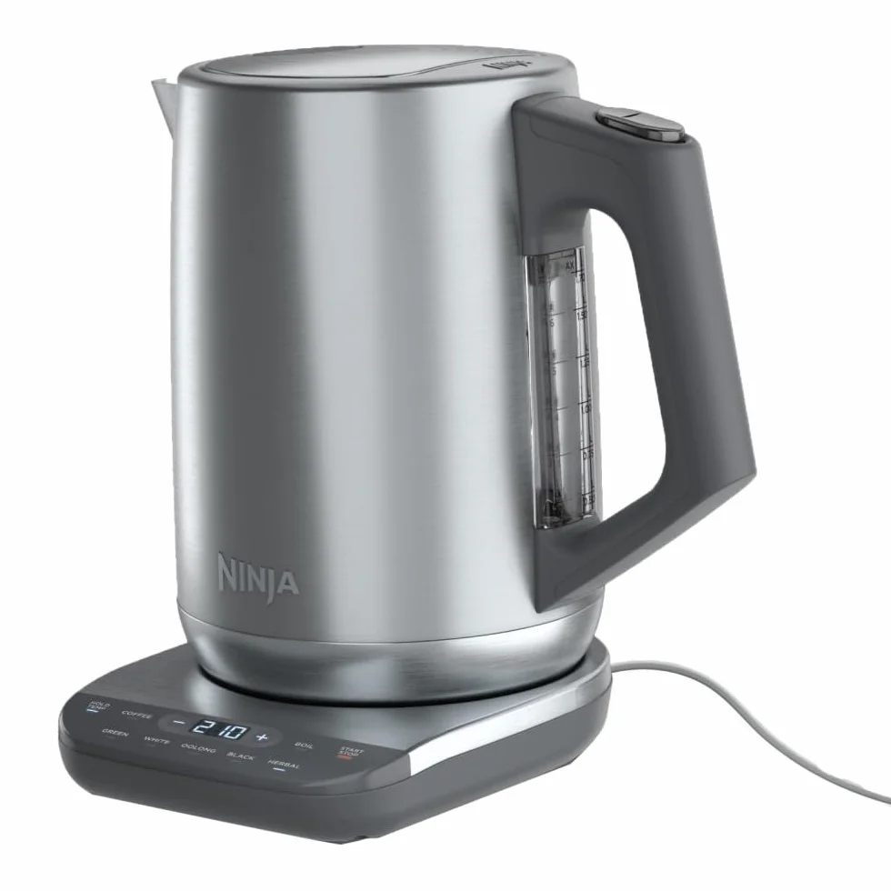 Ninja Precision Electric Kettle, 7-Cup, Rapid Boil, Stainless, KT200