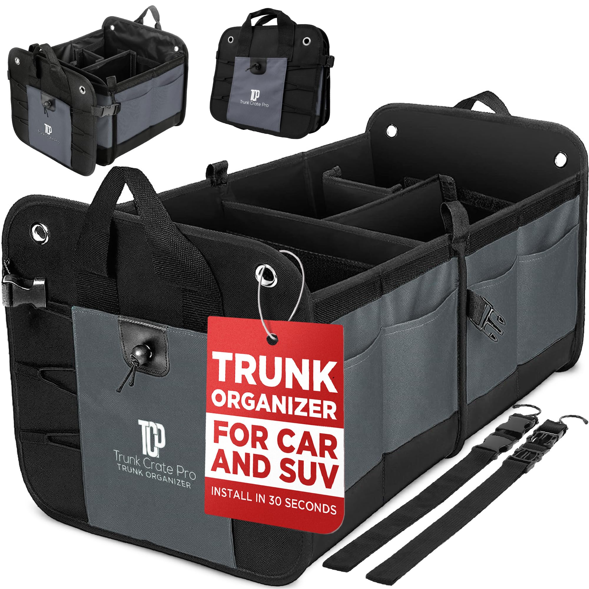 Chic Pink Collapsible Trunk Organizer with Dividers