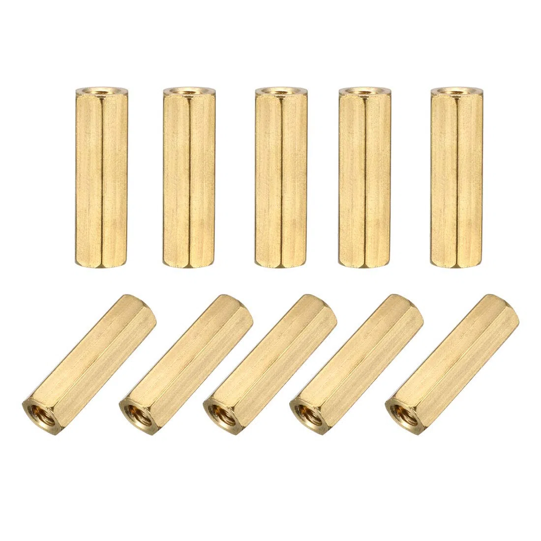 sourcing map 25Stk. M4x20 Buchse- Buchse Messing PCB Motherboard Abstandhalter Ständer