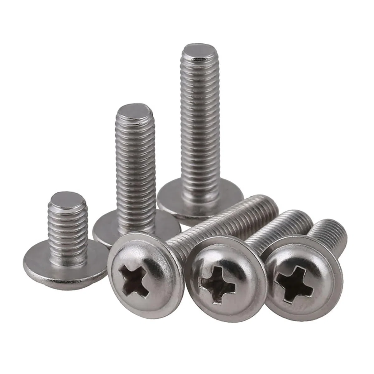 20/30 Stück M3 x 4 mm ~ 30 mm SUS304 Edelstahl-Kreuzschlitz-Flachkopfschrauben mit Kragen(30Pcs M3x5)