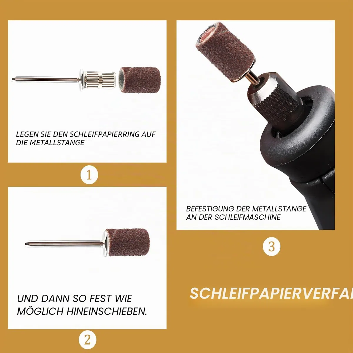 LPZMPZ 242 Stk Schleifhülsen Nagelfräser mit 80/120/180 Körnung Schleifzylinder Kompatibel mit Dremel Drehwerkzeug Schleifaufsätze Einschließlich 240 Stück Schleifhülsen+2 Stück Schleiftrommel