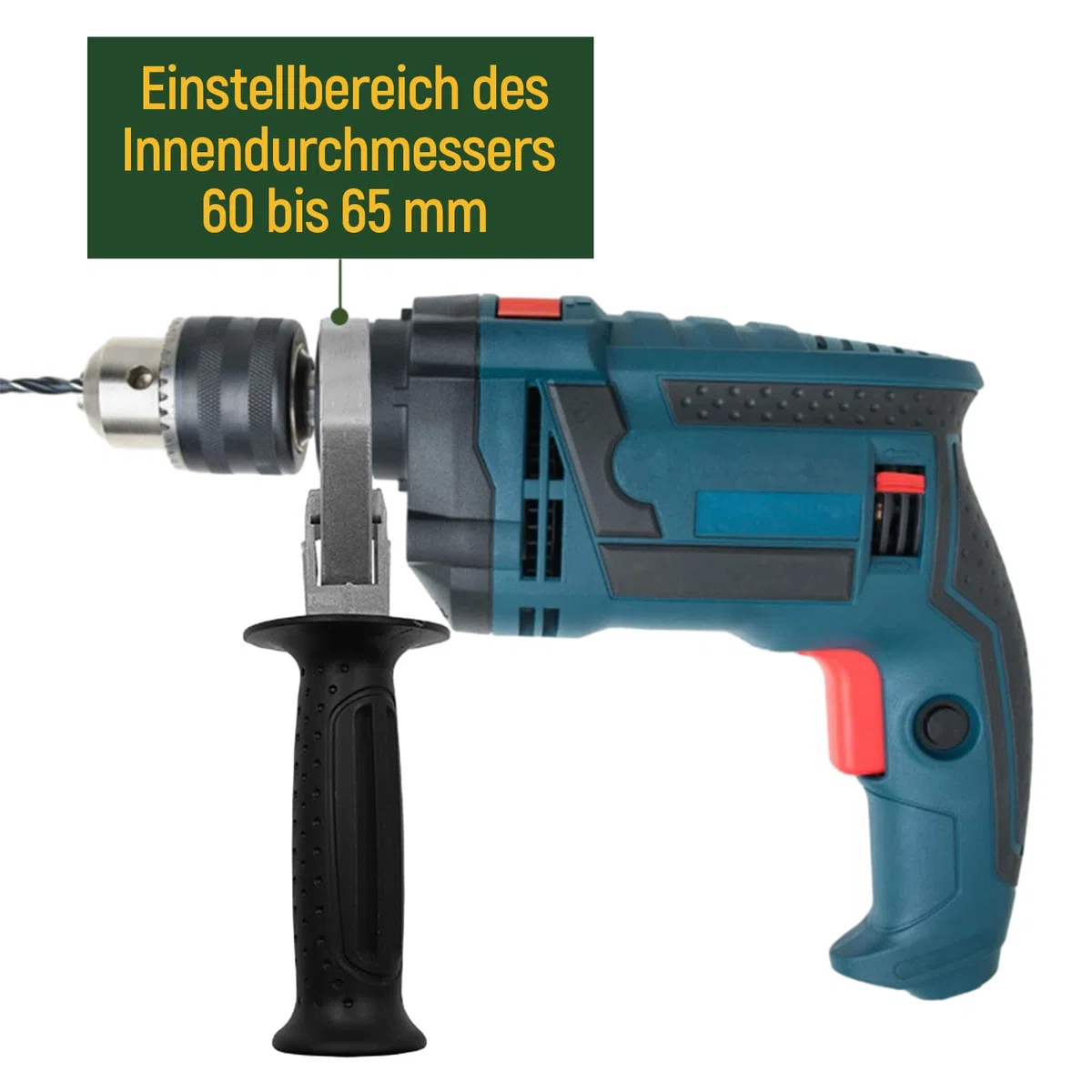 Sharplace Elektrohammer Frontgriff Abnehmbares 60 bis 65 mm Elektrowerkzeug für 26 Elektrohammer