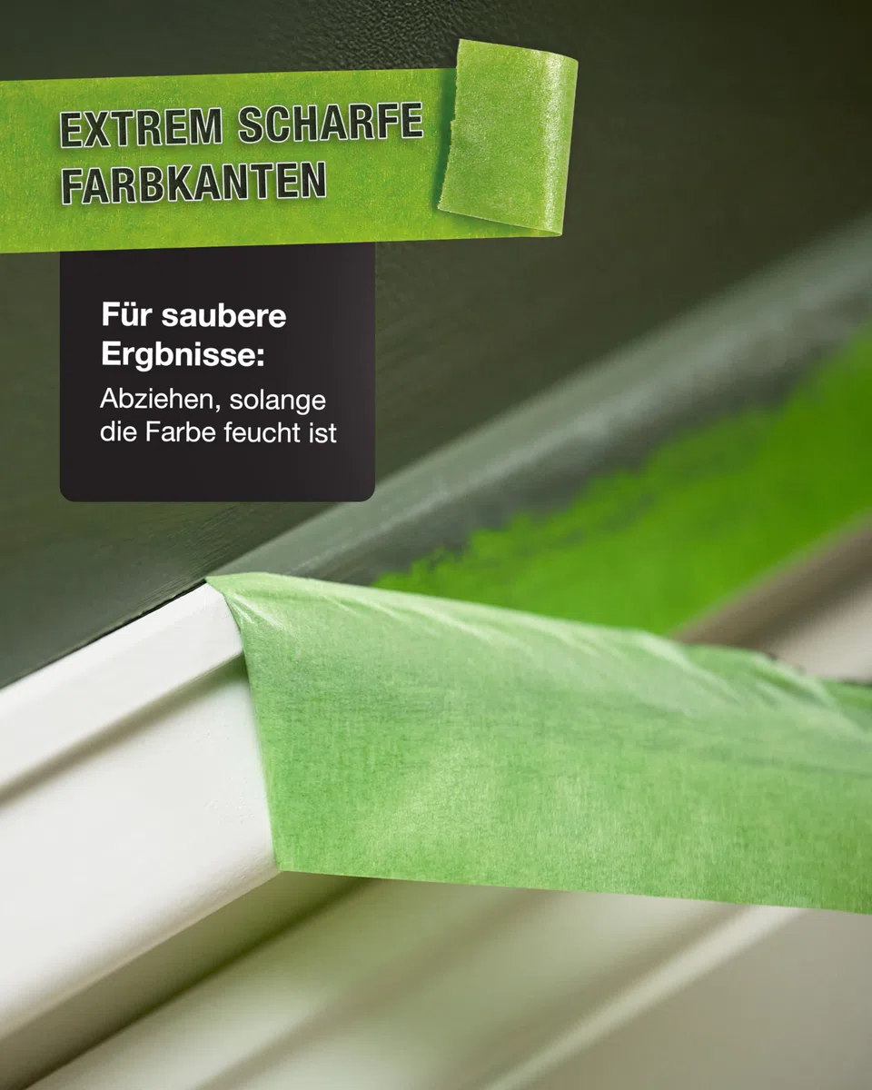 FrogTape Advanced Washi Malerband, Innen & Außen, 36mm x 41,1m | PaintBlock, UV-beständig, scharfe Kanten, rückstandslos, Malerkrepp, Feinkrepp