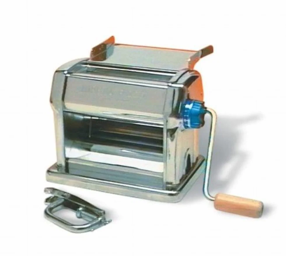 Pasta Maker Machine by Imperia - Professional Grade Restaurant Manual Pasta Roller w Handle, Clamp and Tray Attachment, Made in Italy, Durable Construction, Make Homemade Italian Noodles, Cooking Gift