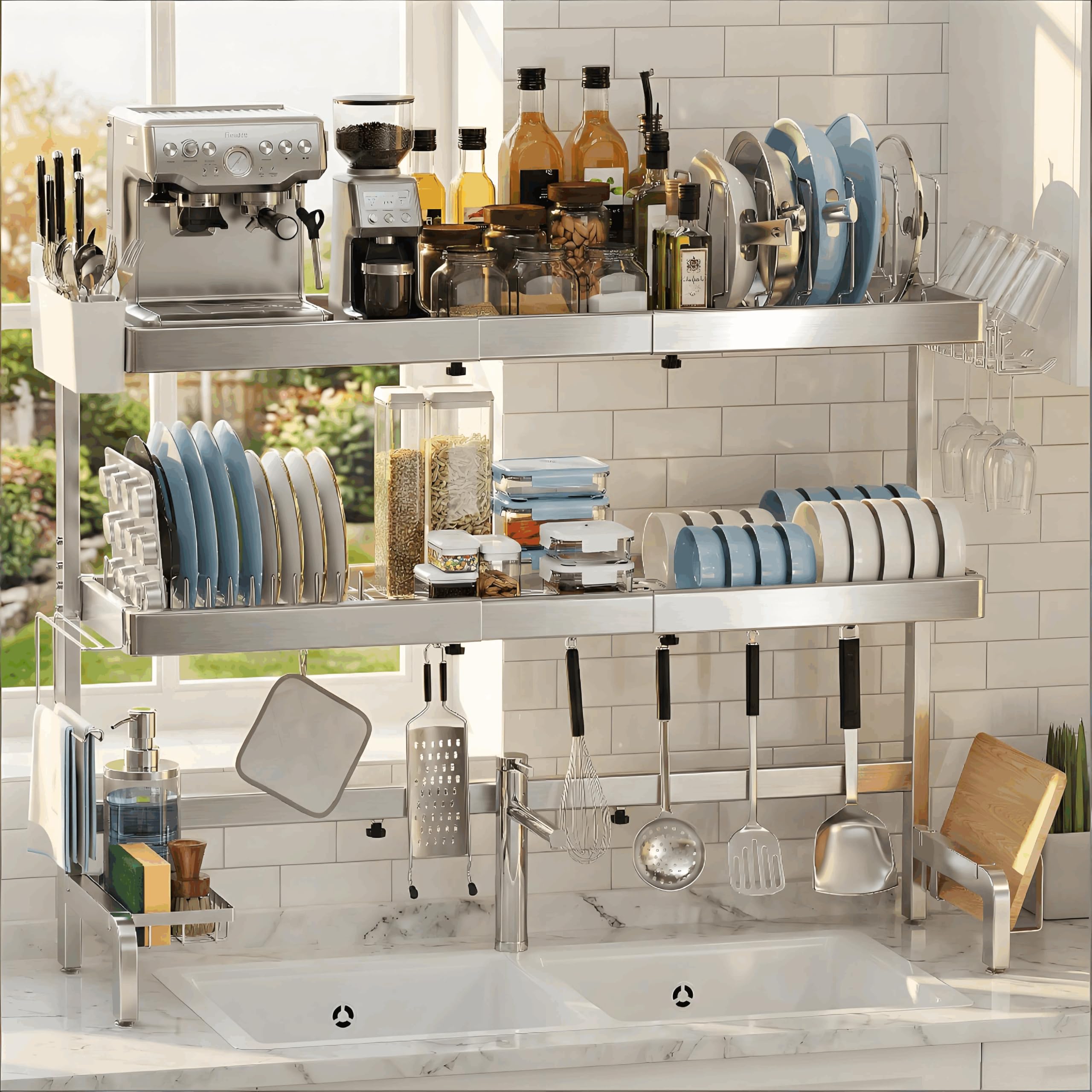 Expandable Three-Tier Over-Sink Drying Solution