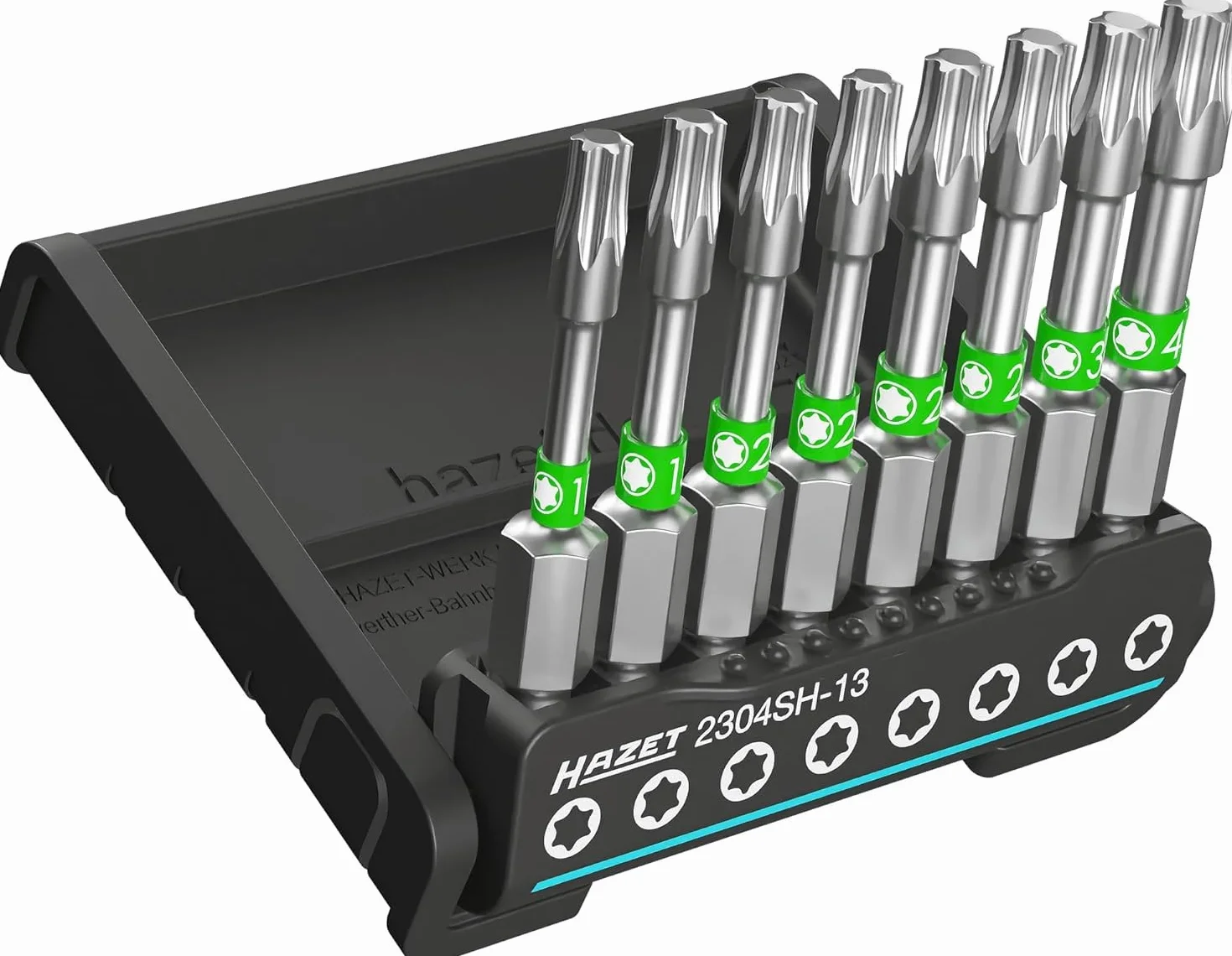 HAZET - Smart Holder 2304SH-13 I Praktischer Werkzeughalter 8 – teilig I Abtrieb: 6,3 (1/4 Zoll) I Ergänzung zum Werkzeugkoffer, Organisation, sorgt für mehr Sicherheit I Made in Germany