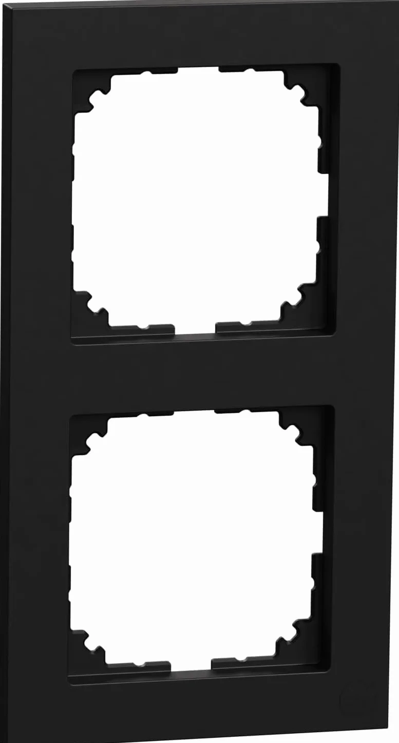 Schneider Electric Merten M-Pure-Rahmen, 2-fach, IP20, IK03, schwarz matt, Artikelnummer MEG4020-3603