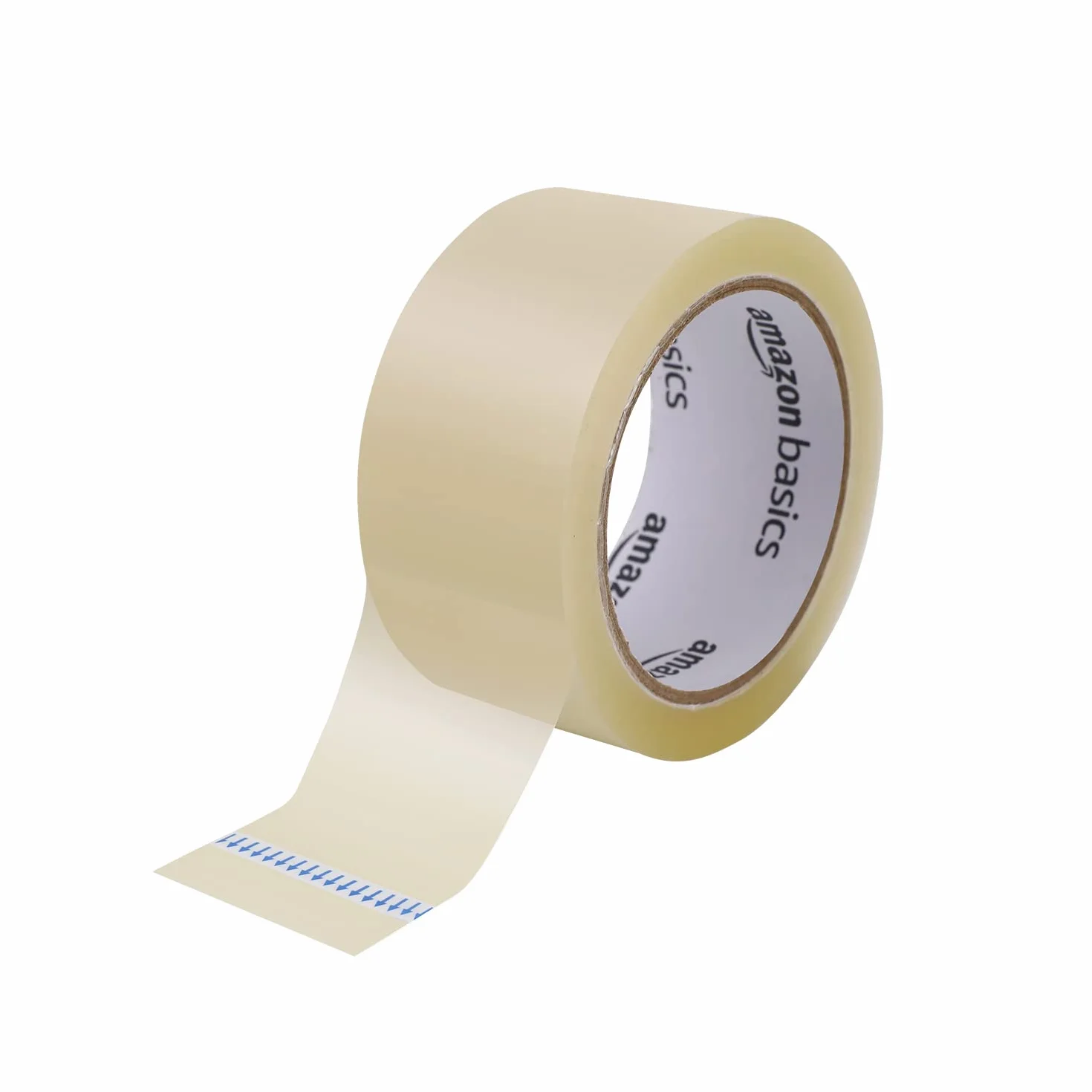 Amazon Basics Paketband, 48 mm x 66 m, 0.046mm dick, transparent, 6 Rollen